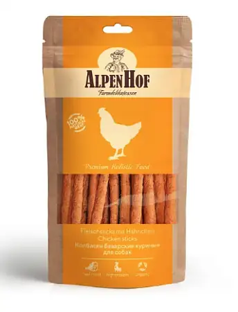Купить alpenhof лакомство для собак средних и крупных пород Колбаски баварские куриные
