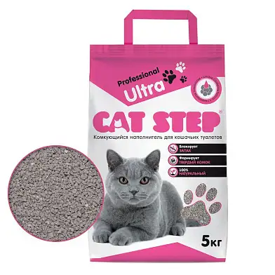 Cat Step Professional Ultra наполнитель для кошек комкующийся бентонитовый