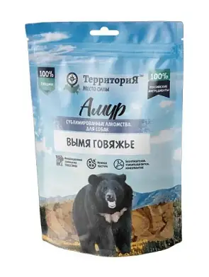 ТерриториЯ Амур лакомство сублимированное для собак Вымя говяжье