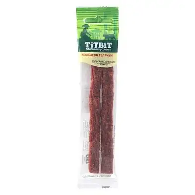TITBIT Лакомства для кошек колбаски Телячьи