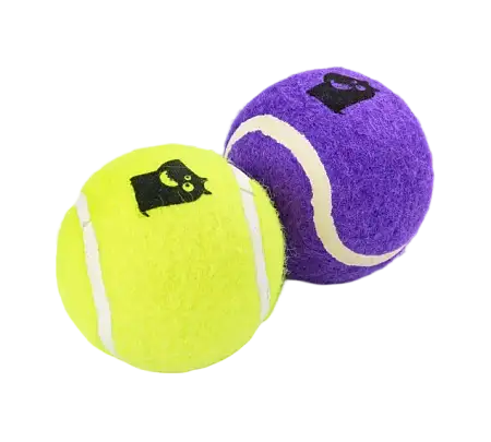 Купить mr.kranch игрушка для собак Теннисный мяч средний, набор желтый/фиолетовый